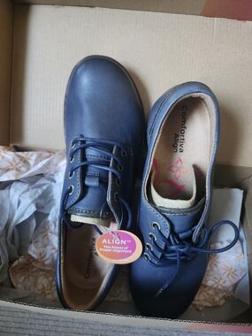 Comfortiva Navy Lace-Up Fielding Sneakers